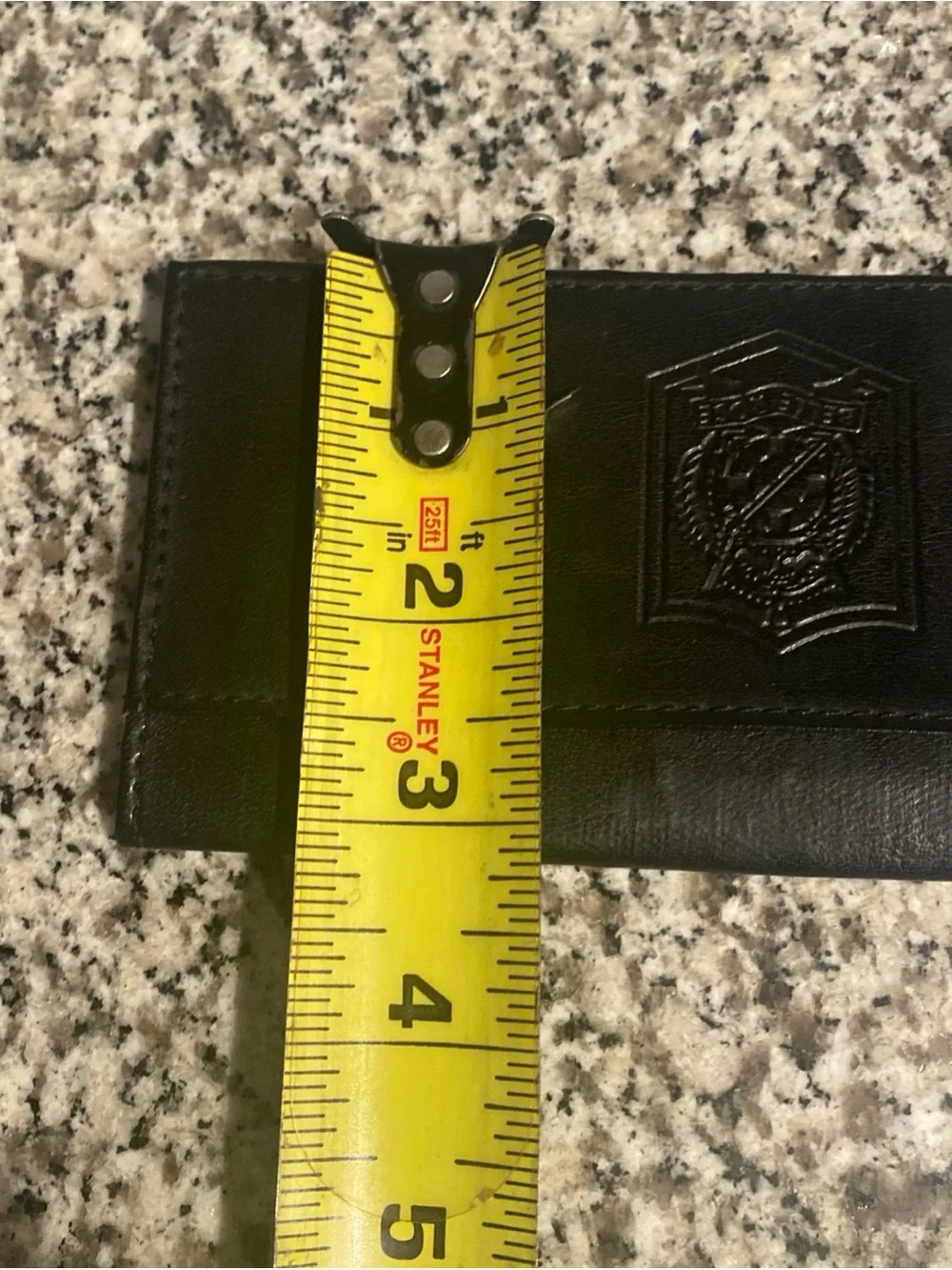 Vintage Y2K Bellerosa Black Leather checkbook/Wallet with Embossed Crest